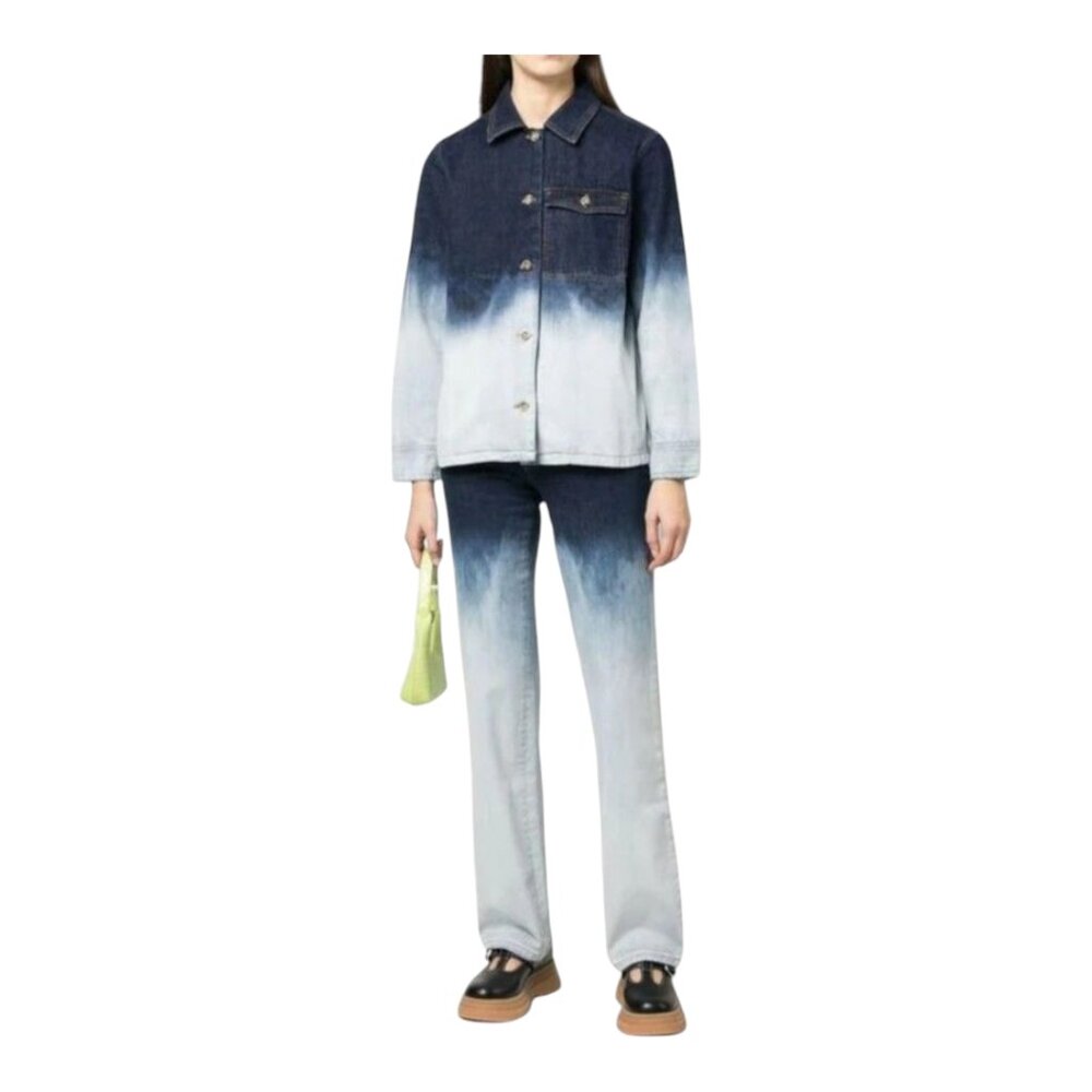 A.P.C. New Sailor Dip Dye Hi-rise Straight Leg Rigid Denim Jeans Y2K Women's 25 - Picture 5 of 12